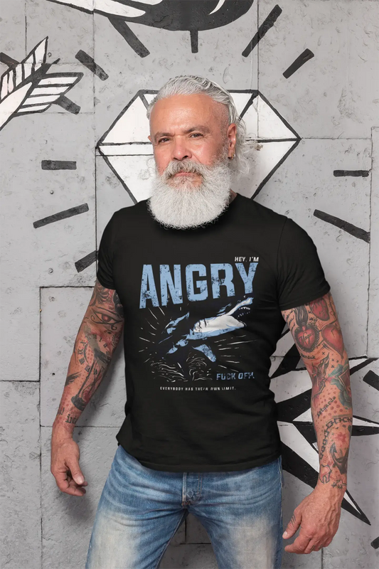 ULTRABASIC Men's Graphic T-Shirt Hey I'm Angry - Angry Whale - Vintage Shirt