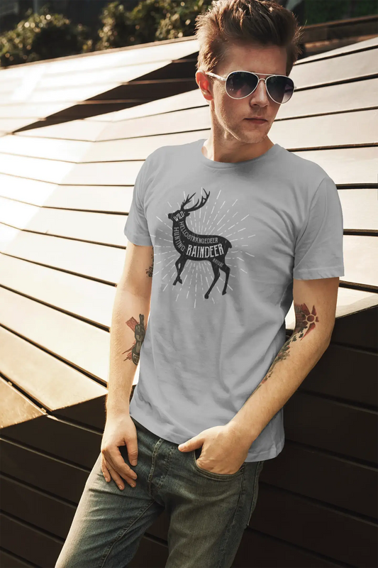 ULTRABASIC Herren-Grafik-T-Shirt Raindeer – Nature Wild Hunter Shirt für Männer