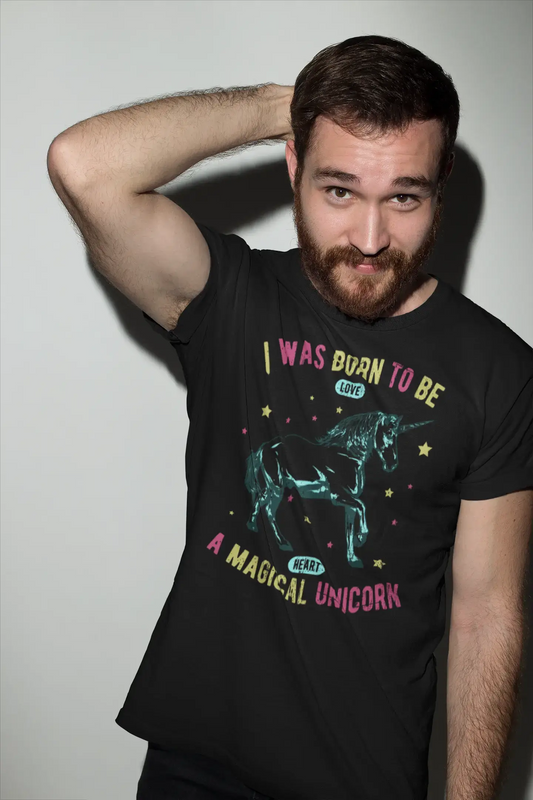ULTRABASIC Men's Graphic T-Shirt I Was Born to be a Magical Unicorn - Funny Shirt