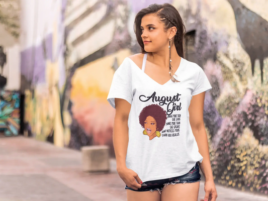 ULTRABASIC Women's Funny T-Shirt August Girl - Birthday Shirt Gift for Ladies