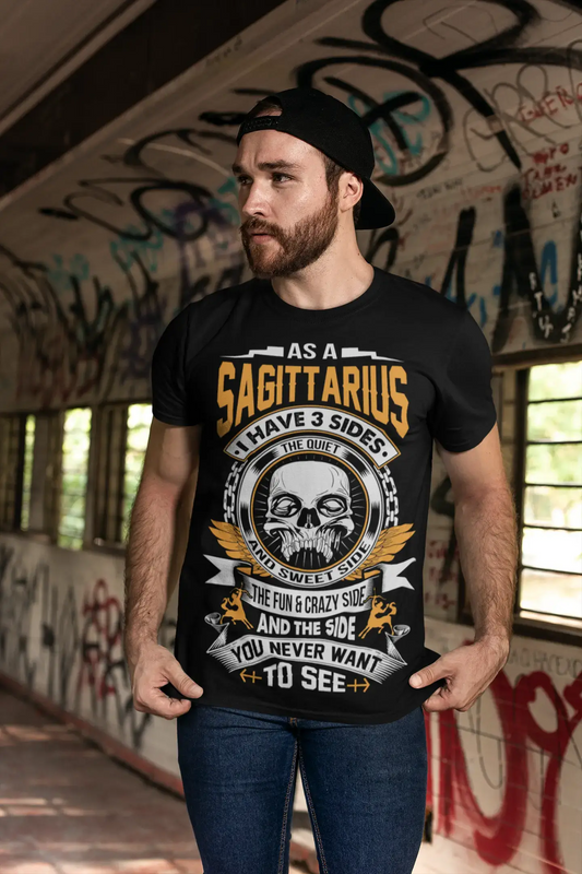 ULTRABASIC Men's T-Shirt Sagittarius Have 3 Sides - Zodiac Funny Birthday Shirt