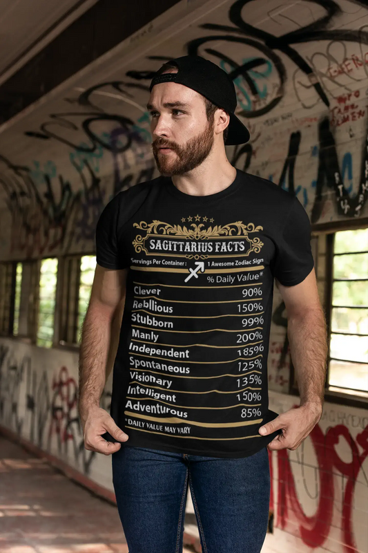 ULTRABASIC Men's Graphic T-Shirt Sagittarius Facts - Zodiac Funny Birthday Shirt