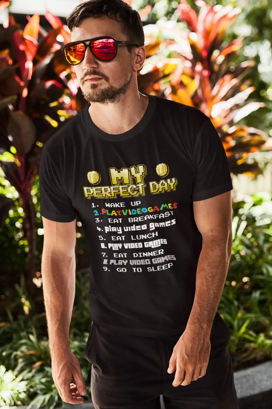ULTRABASIC Men's Graphic T-Shirt My Perfect Day - Gaming Apparel for Adults