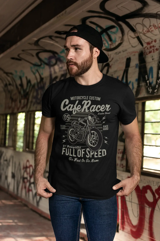 ULTRABASIC Men's T-Shirt Cafe Racer Motorcycle Go Fast or Go Home - Vintage Shirt