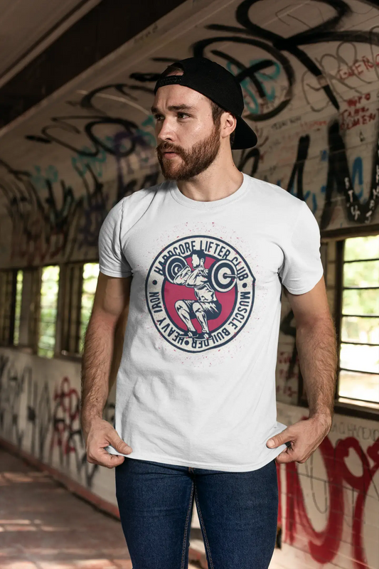 ULTRABASIC Men's T-Shirt Hardcore Lifter Club - Muscle Bulider - Motivational Gym Tee Shirt