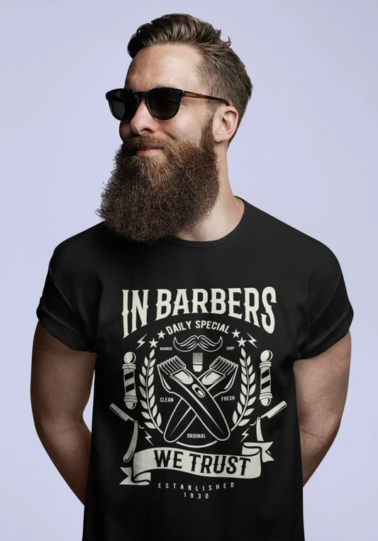 ULTRABASIC Herren T-Shirt In Barbers We Trust Established 1930 – Barbershop T-Shirt für Friseure