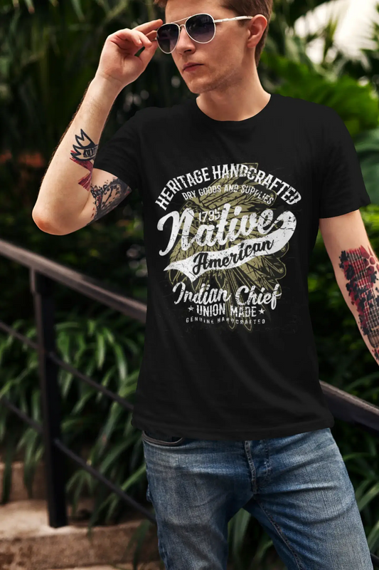 ULTRABASIC Men's T-Shirt Heritage Handcrafted Native American - Indian Chief Tee Shirt