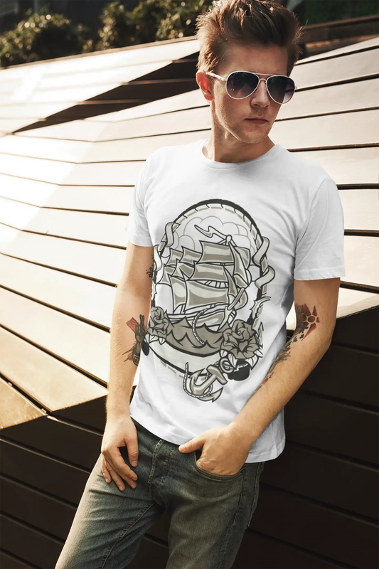 ULTRABASIC Men's Graphic T-Shirt Ship Adventure - Sea Marine Sailor Tee Shirt