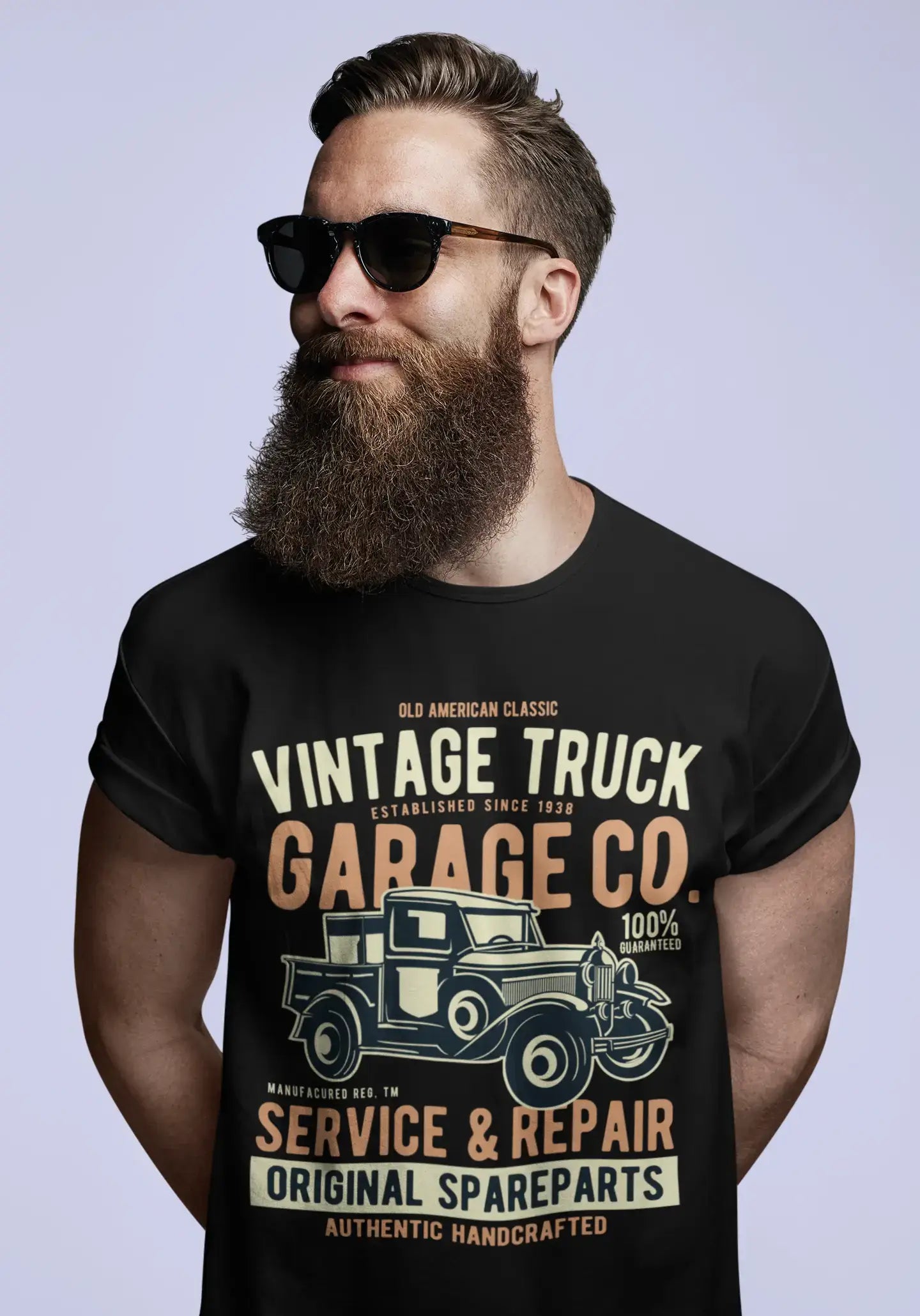 ULTRABASIC Herren-Grafik-T-Shirt Vintage Truck Since 1938 – Garage CO – Autoliebhaber