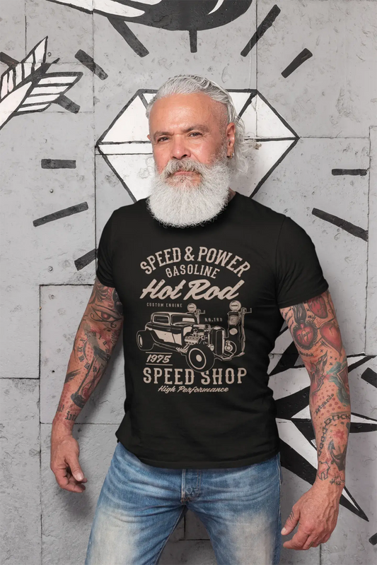ULTRABASIC Men's T-Shirt Speed and Power Gasoline - Hot Rod Speed Shop Tee Shirt