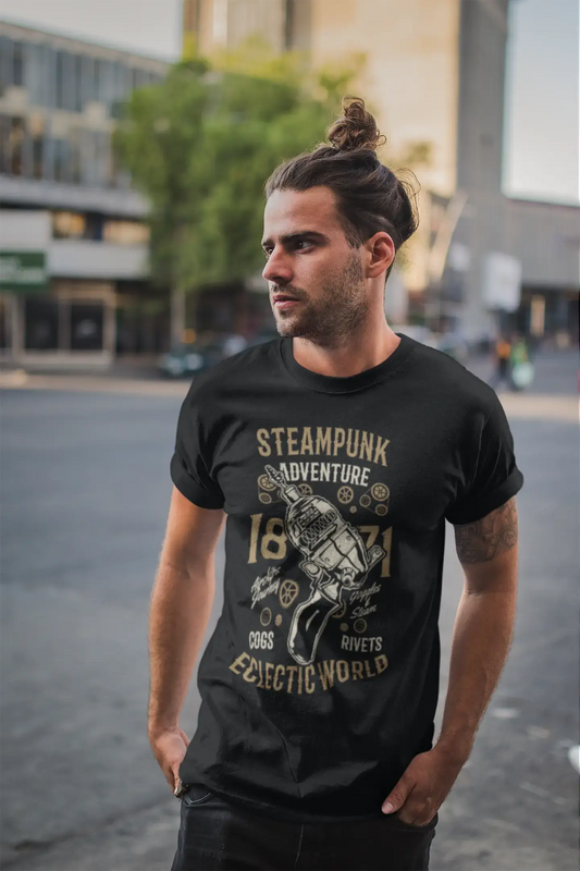 ULTRABASIC Men's Graphic T-Shirt Steampunk Adventure - Ecletic World Tee Shirt