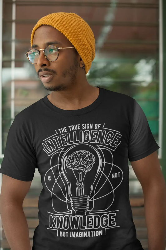 ULTRABASIC Herren T-Shirt Das wahre Zeichen der Intelligenz ist nicht Wissen, sondern Vorstellungskraft T-Shirt