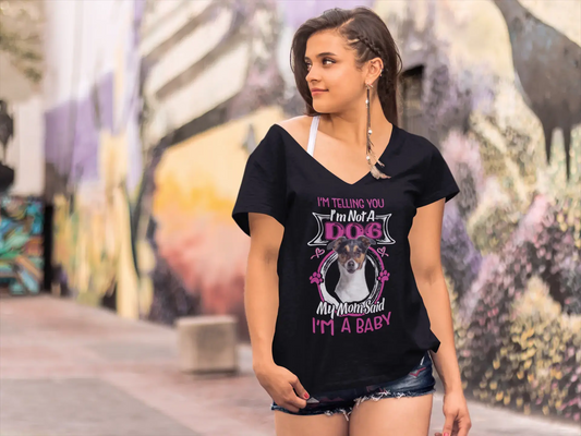 ULTRABASIC Damen-T-Shirt „I'm Telling You I'm Not a Jack Russel Terrier – My Mom Said I'm a Baby“ – Süßes Hündchenliebhaber-T-Shirt