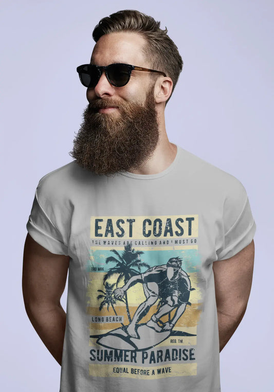 ULTRABASIC Herren-Grafik-T-Shirt East Coast Summer Paradise – Surf-T-Shirt