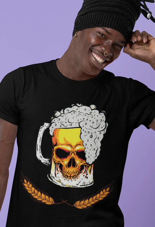 ULTRABASIC Herren T-Shirt Bierschädel – Lustiges Bierliebhaber-Trink-T-Shirt