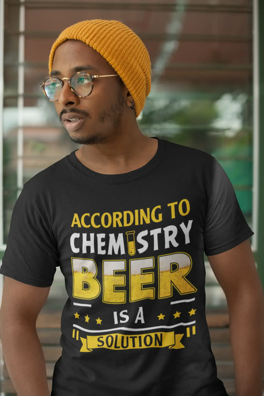 ULTRABASIC Men's T-Shirt According to Chemistry Beer is a Solution - Beer Lover Tee Shirt