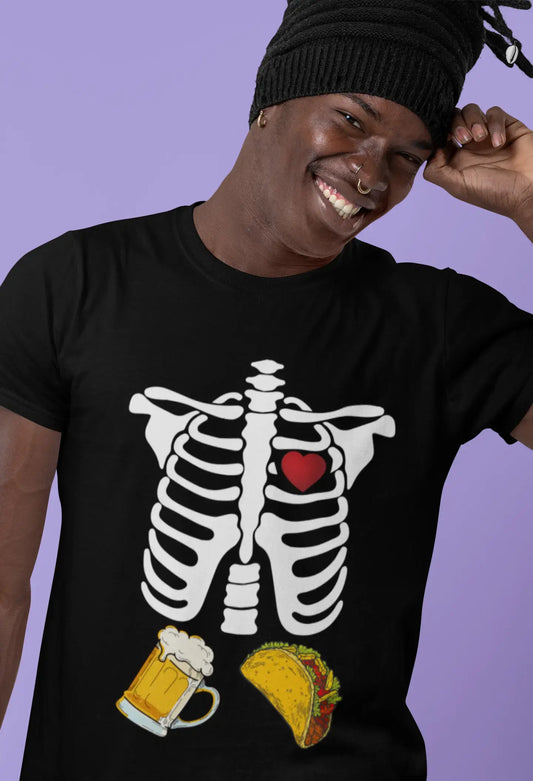 ULTRABASIC Herren T-Shirt Bier Tacos Skelett – Lustiges Sarkasmus Humor T-Shirt
