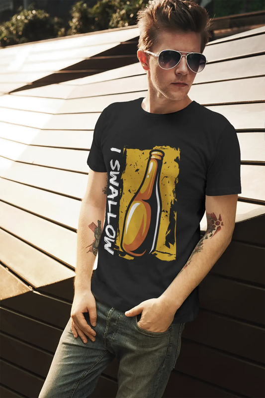 ULTRABASIC Men's Novelty T-Shirt I Swallow Beer - Funny Beer Lover Tee Shirt