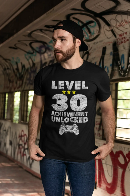 ULTRABASIC Men's T-Shirt Level 30 Achievement Unlocked - 30th Birthday Gift Tee Shirt