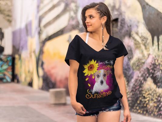 ULTRABASIC Women's V-Neck T-Shirt My Only Sunshine - Jack Russell Terrier
