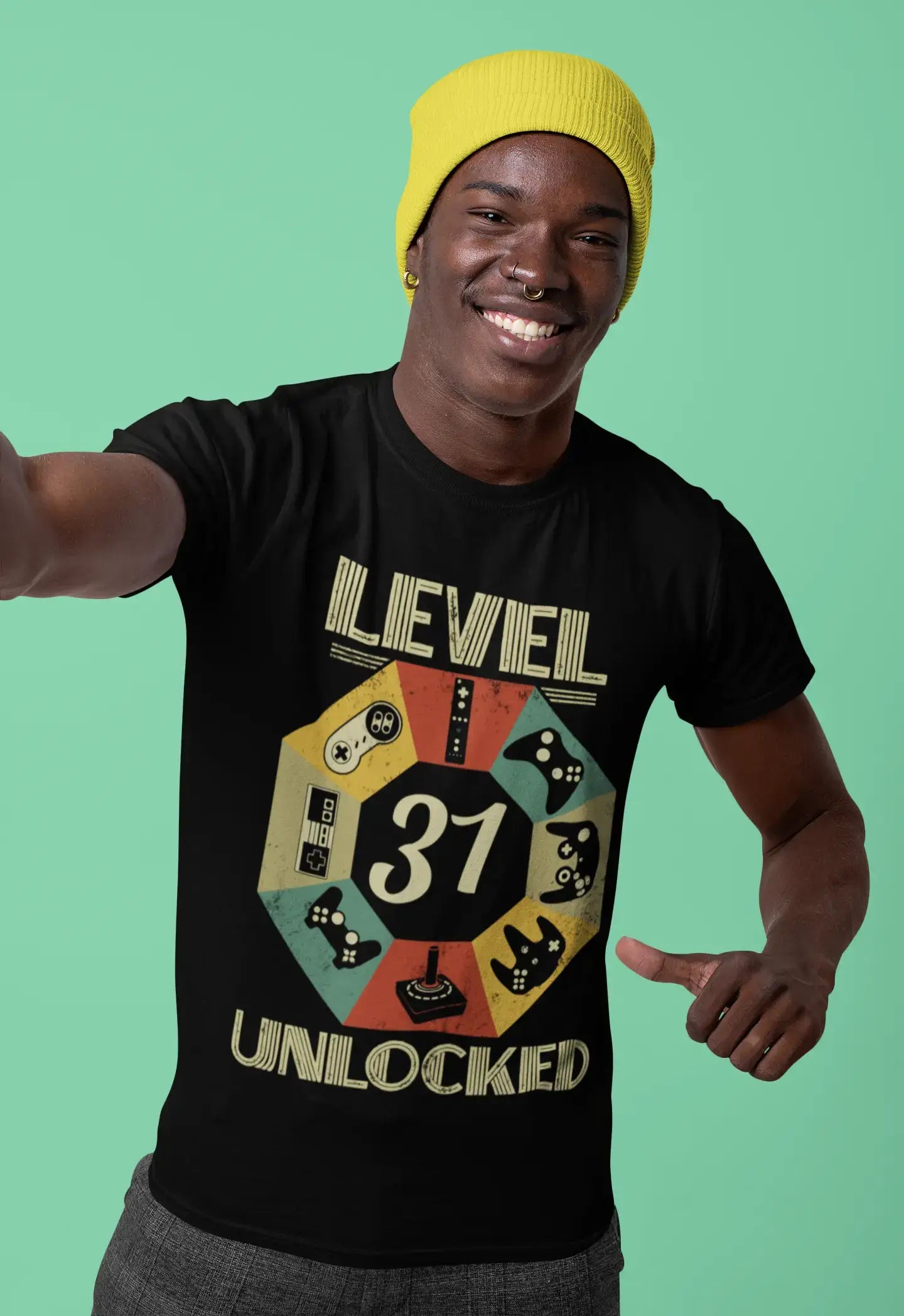 ULTRABASIC Herren-Gaming-T-Shirt Level 31 freigeschaltet – Geschenk zum 31. Geburtstag für Gamer