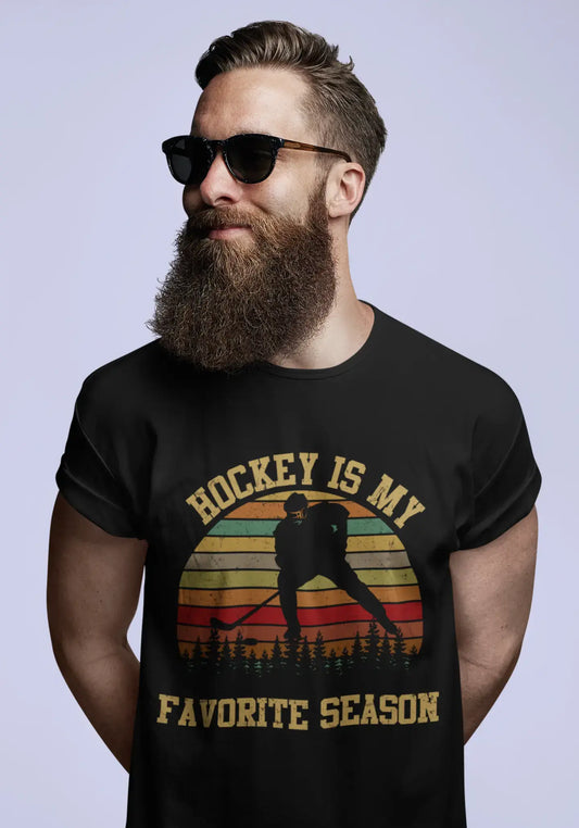 ULTRABASIC Herren-T-Shirt „Hockey is My Favorite Season“ – Retro-Sport-T-Shirt