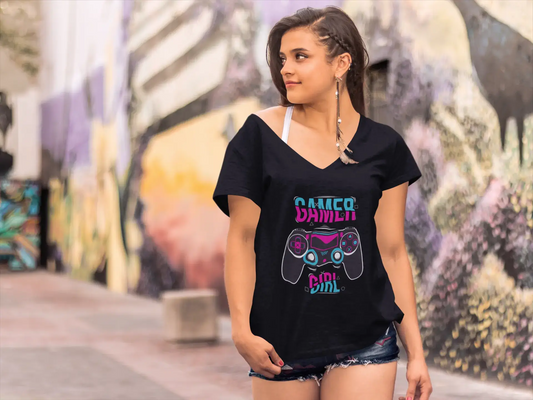 ULTRABASIC Women's T-Shirt Gamer Girl - Gaming Short Sleeve Tees Tops