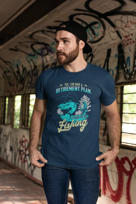 ULTRABASIC Men's Fishing T-Shirt Yes, I Do Have Retirement Plan I Plan to Go Fishing Tee Shirt