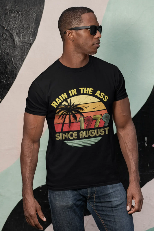 ULTRABASIC Men's T-Shirt Vintage Rain in the Ass Since August 1979 - Retro Sunset 44th Birthday Gift Tee Shirt