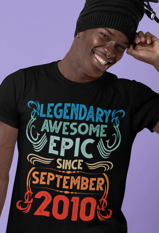 ULTRABASIC Men's T-Shirt Legendary Awesome Epic since September 2010 - Funny 11th Birthday Gift Tee Shirt
