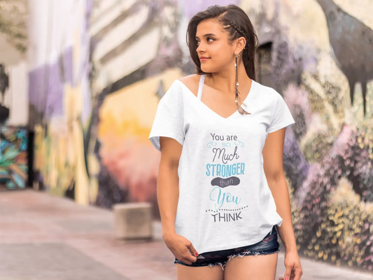 ULTRABASIC Damen-T-Shirt „Du bist so viel stärker als du denkst“ – motivierendes Zitat