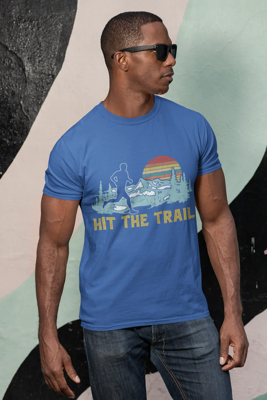 ULTRABASIC Men's Novelty T-Shirt Hit the Trail - Funny Runner Tee Shirt