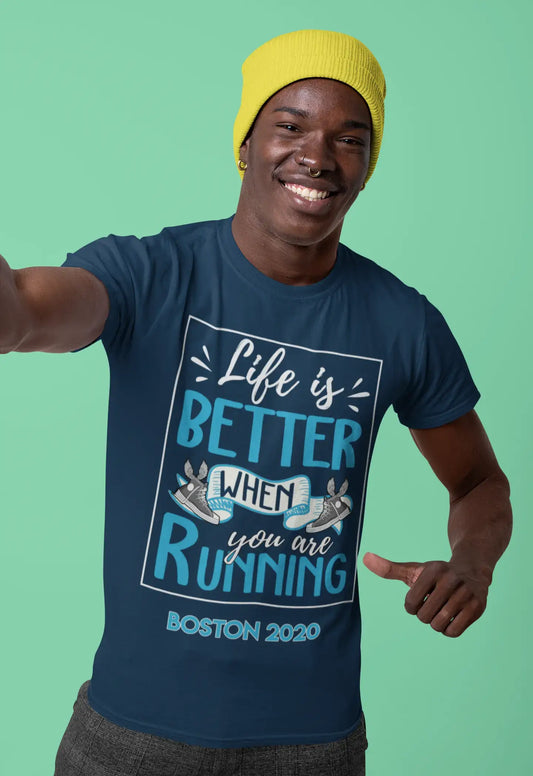 ULTRABASIC Men's Novelty T-Shirt Life is Better When You are Running - Runner Tee Shirt