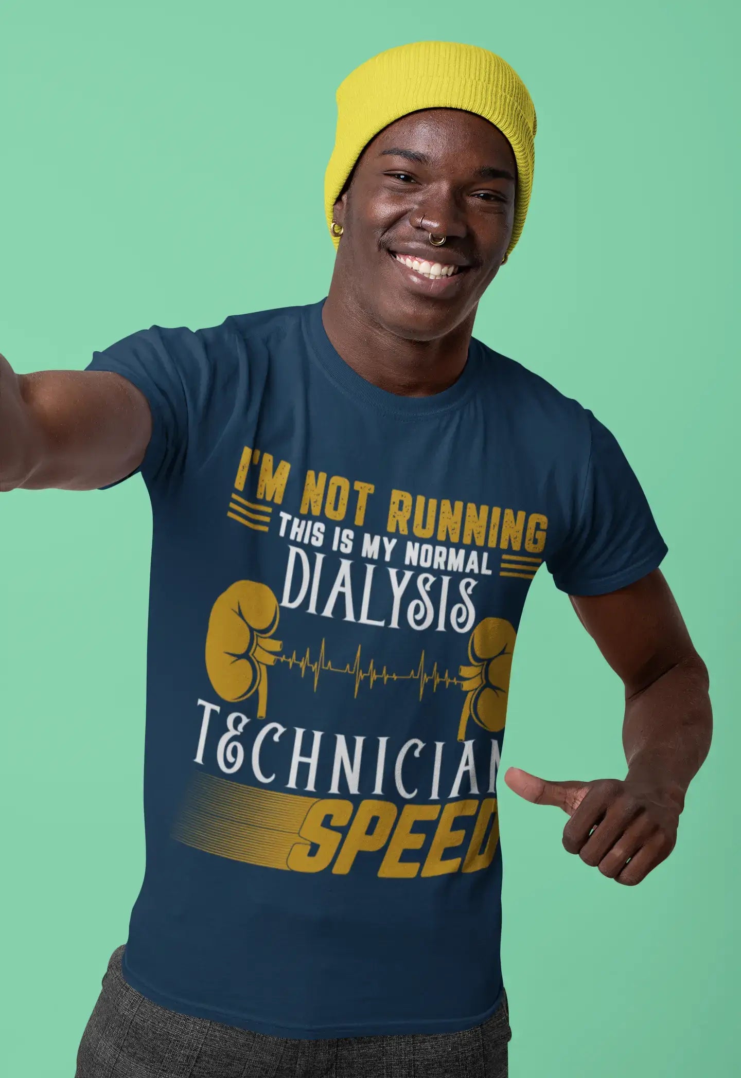 ULTRABASIC Herren-Neuheits-T-Shirt „I'm not Running This is My Normal Dialysis“ – lustiges Läufer-T-Shirt