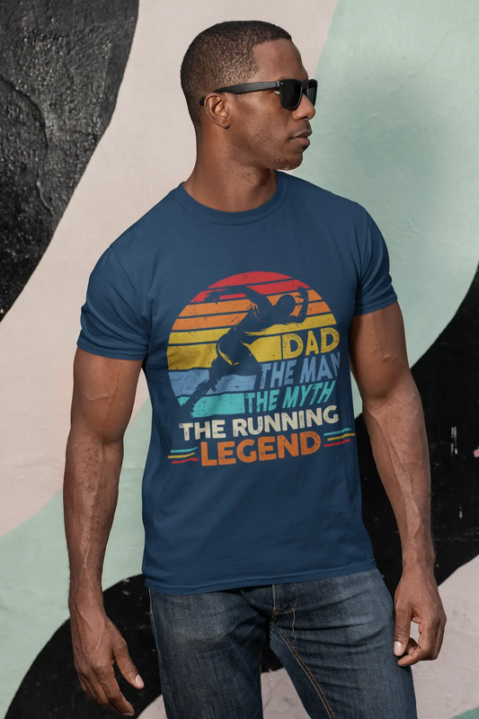 ULTRABASIC Herren-T-Shirt „Dad The Man The Myth The Running Legend – Lustiges Läufer-T-Shirt“.