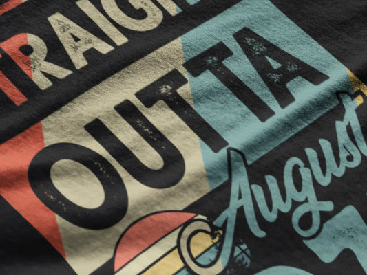 ULTRABASIC Herren T-Shirt Straight Outta August 1974 – Vintage 47. Geburtstagsgeschenk T-Shirt