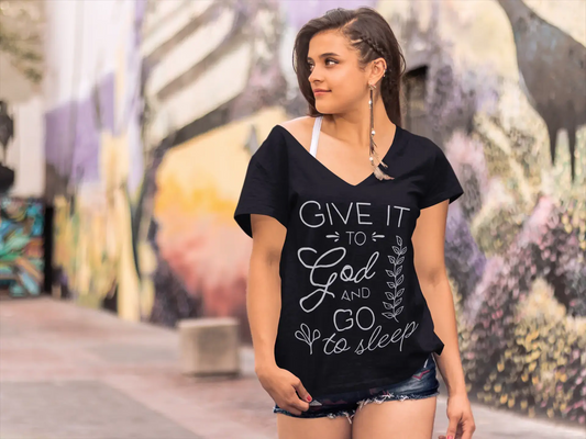ULTRABASIC Women's T-Shirt Give It To God - Religious Short Sleeve Tee Shirt Tops