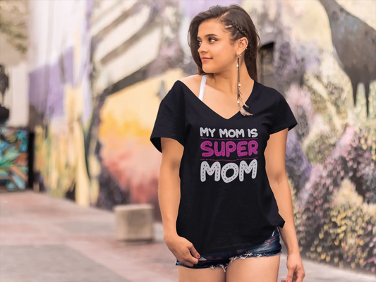 ULTRABASIC Women's T-Shirt My Mom is Super Mom - Short Sleeve Tee Shirt Tops
