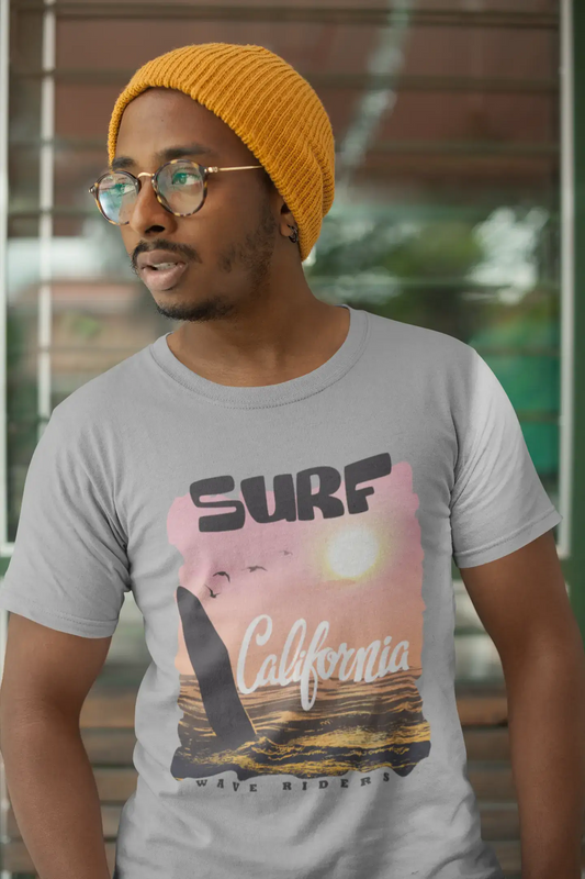 ULTRABASIC Men's T-Shirt Surf California - Wave Riders Surfing Tee Shirt