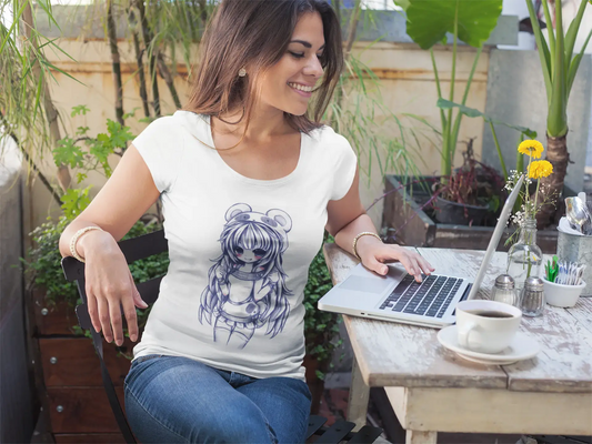 T-shirt Femme Manga Bleu 00088