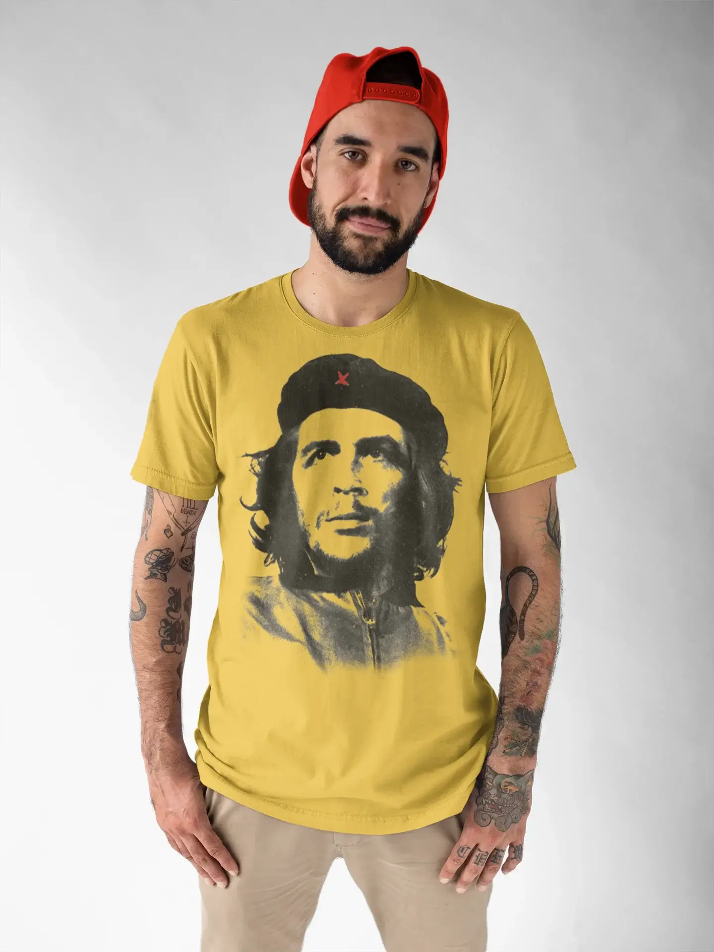 Che Guevara blanc, vieilles célébrités, blanc, T-shirt à manches courtes et col rond pour hommes, t-shirt cadeau 00313