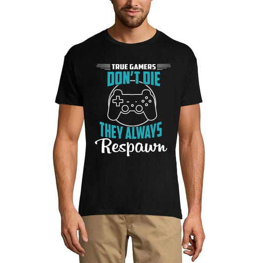 Men's Graphic T-Shirt True Gamers Don't Die - Video Games Graphic Limited Edition Short Sleeve Tee-Shirt Vintage Birthday Gift Novelty