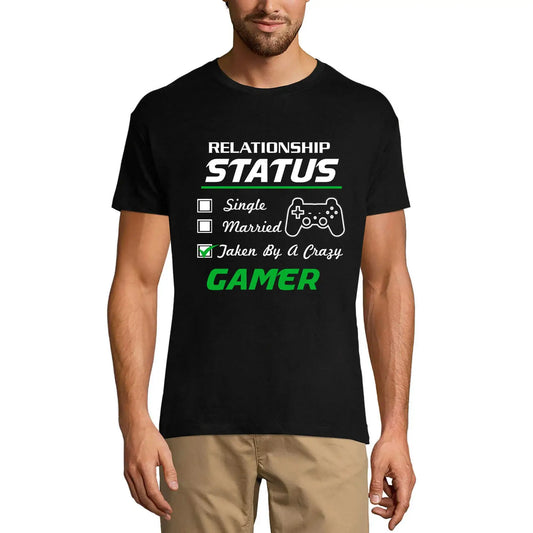 Men's Graphic T-Shirt Relationship Status Taken By Crazy Gamer - Humor Limited Edition Short Sleeve Tee-Shirt Vintage Birthday Gift Novelty