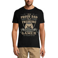 Men's Graphic T-Shirt I'm Proud Dad Awesome Gamer - For Fathers - Gaming Limited Edition Short Sleeve Tee-Shirt Vintage Birthday Gift Novelty