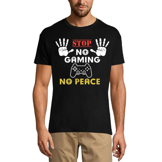Men's Graphic T-Shirt No Gaming No Peace - Stop Gaming - Sarcastic Limited Edition Short Sleeve Tee-Shirt Vintage Birthday Gift Novelty