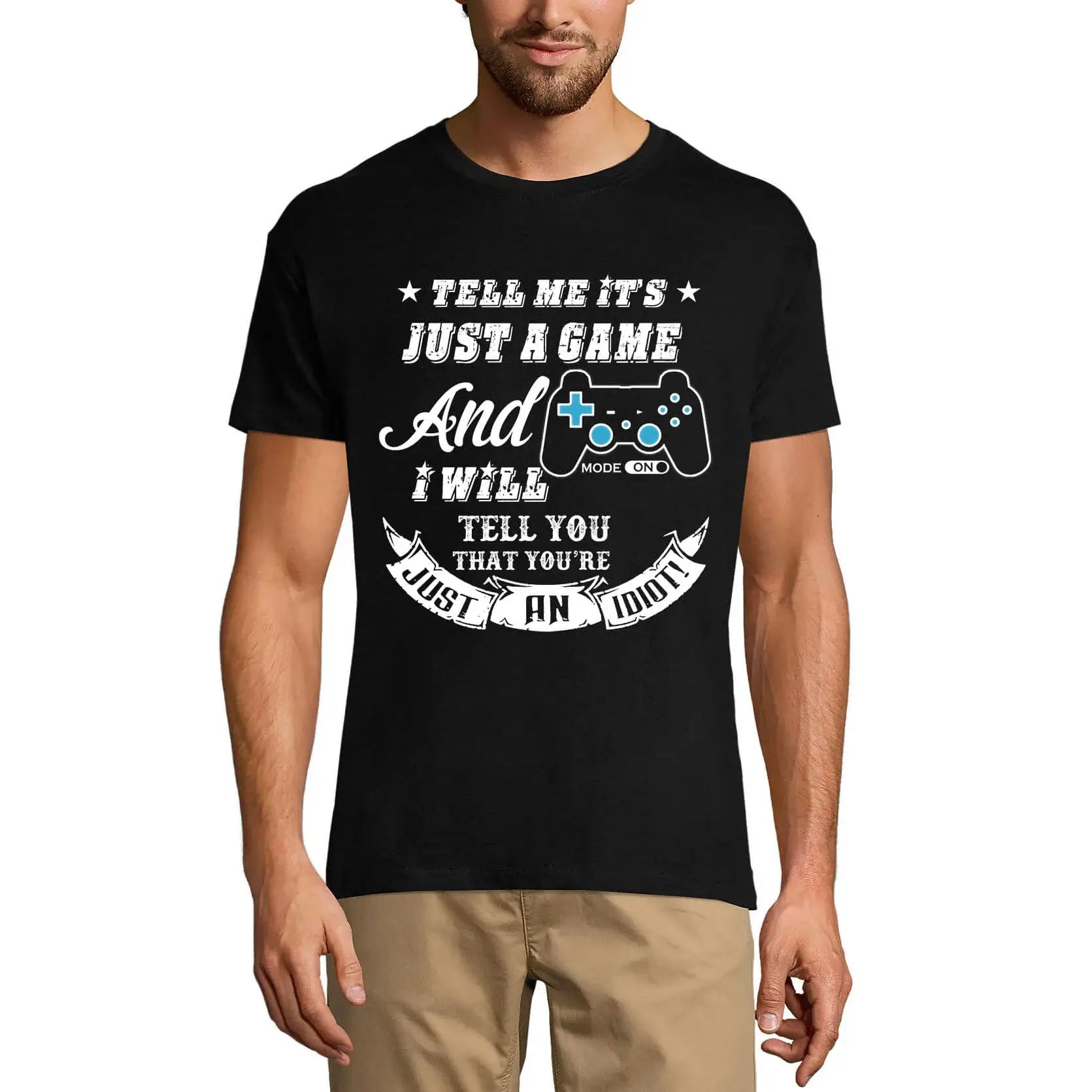 Men's Graphic T-Shirt Tell Me It's Just A Game - Gamer Limited Edition Short Sleeve Tee-Shirt Vintage Birthday Gift Novelty