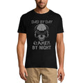Men's Graphic T-Shirt Dad By Day Gamer By Night - Matching Shirts For Fathers Limited Edition Short Sleeve Tee-Shirt Vintage Birthday Gift Novelty