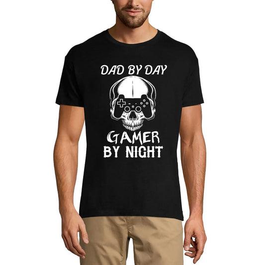 Men's Graphic T-Shirt Dad By Day Gamer By Night - Gaming Shirt For Fathers Limited Edition Short Sleeve Tee-Shirt Vintage Birthday Gift Novelty