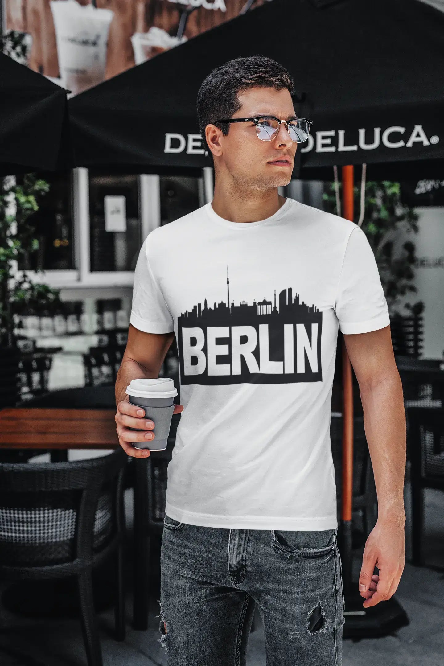 Berlin T-Shirts Herren, Kurzarm-T-Shirt, T-Shirt, Baumwoll-T-Shirt für Herren 00182