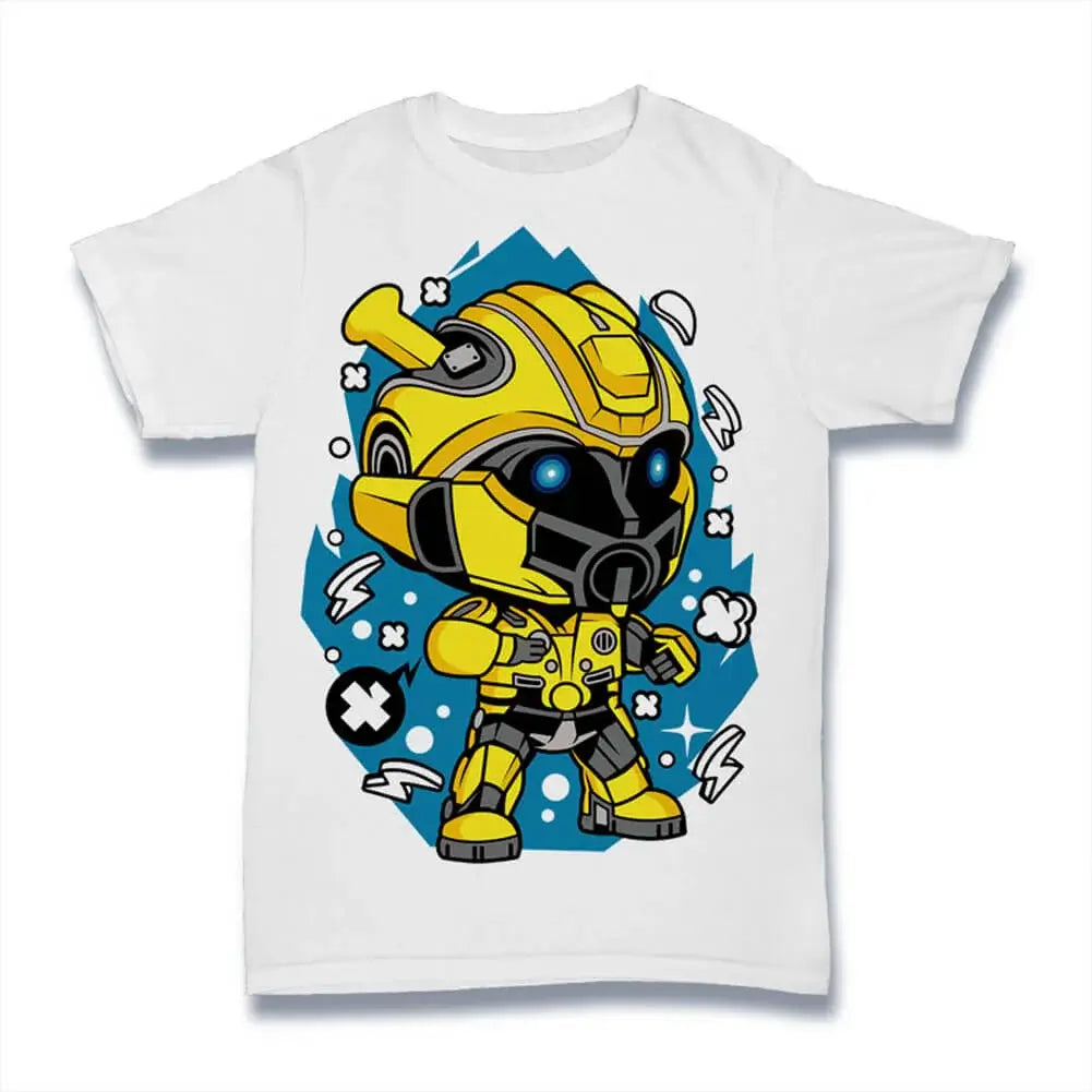 Men's Graphic T-Shirt American Movie - Robo - Fictional Robot - Superhero Limited Edition Short Sleeve Tee-Shirt Vintage Birthday Gift Novelty
